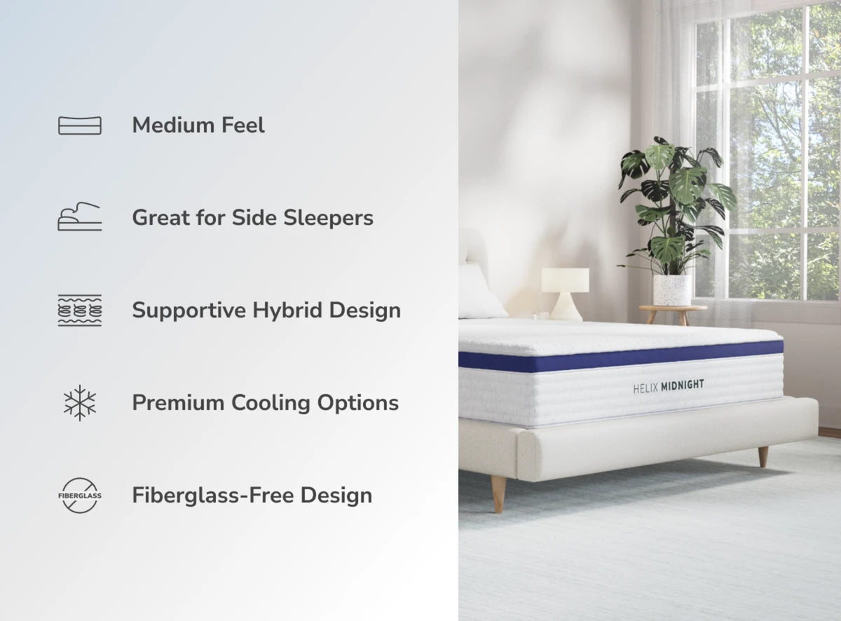 Helix Midnight Core mattress internal layer construction