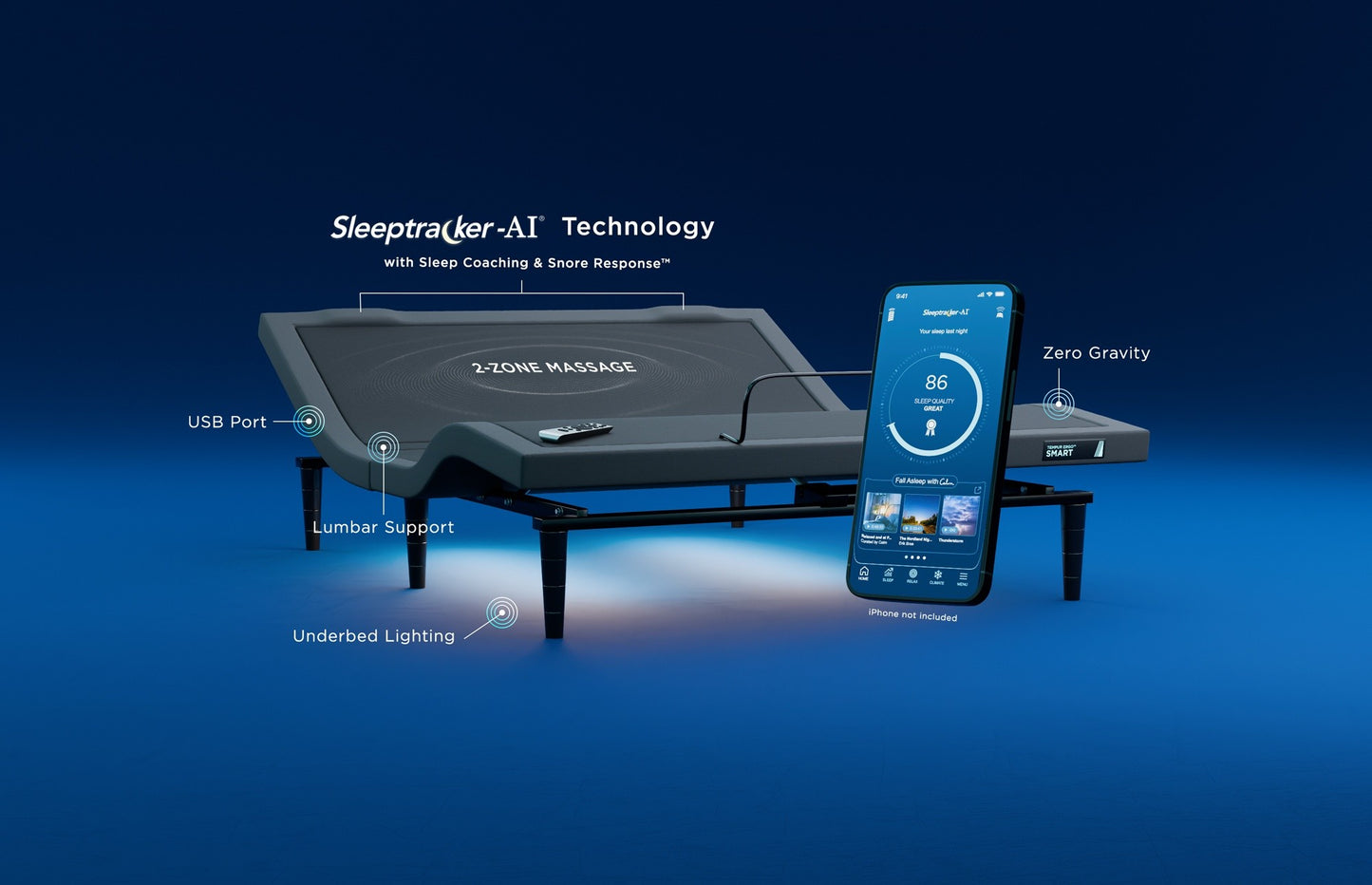 TEMPUR-Ergo Smart Base by SleepCity – High-quality Adjustable Base for better sleep.