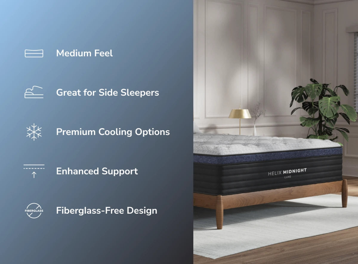 Helix Midnight Luxe mattress internal layer construction