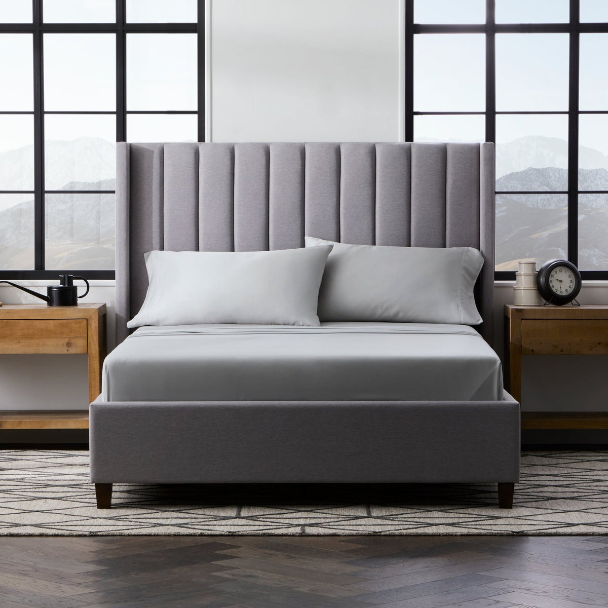 Rayon Grey Sheet Set by SleepCity – High-quality Sheets for better sleep.