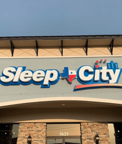 SleepCity storefront on S Broadway Ave in Tyler, TX