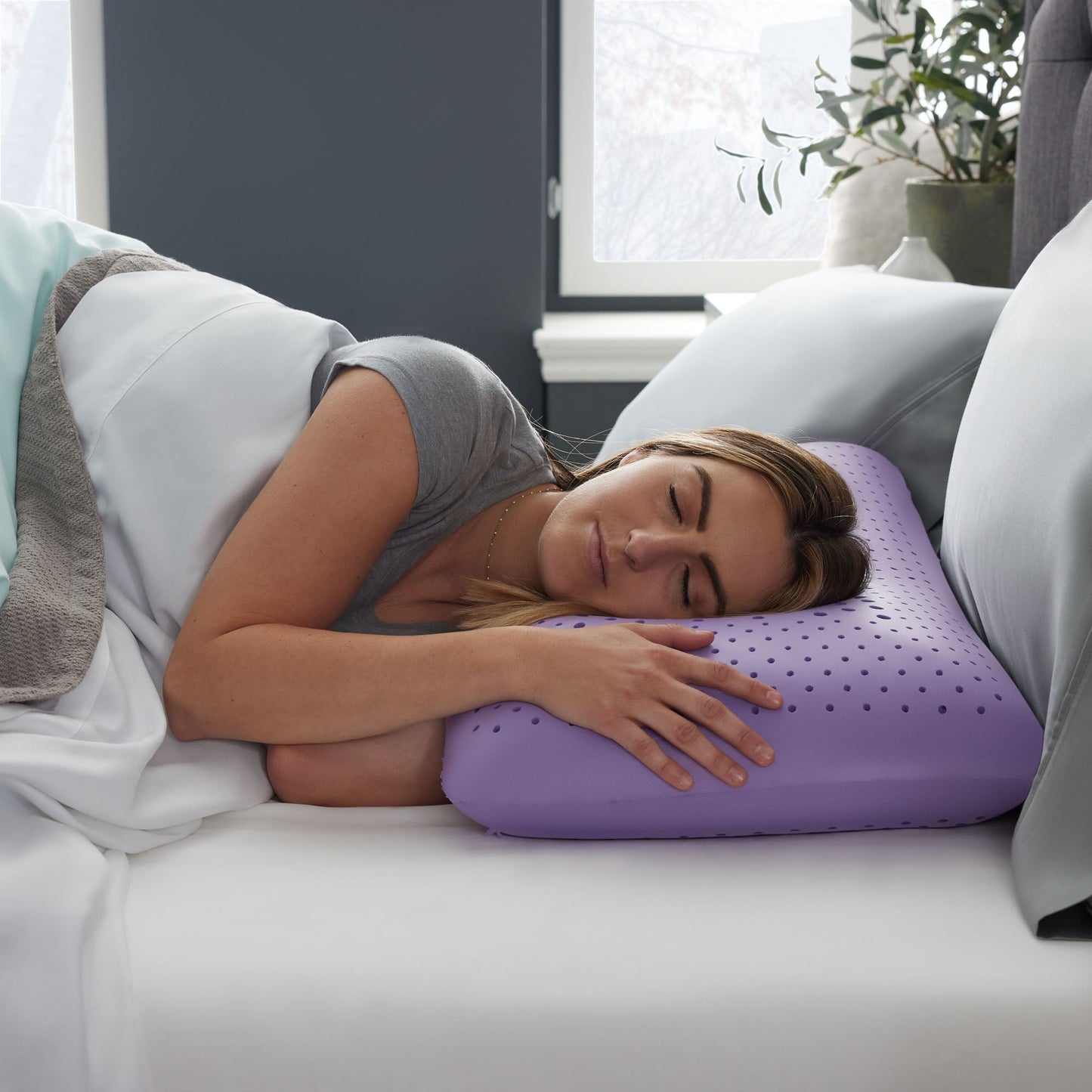 Malouf Shoulder Zoned Dough Cutout Pillow by SleepCity – High-quality Pillow for better sleep.