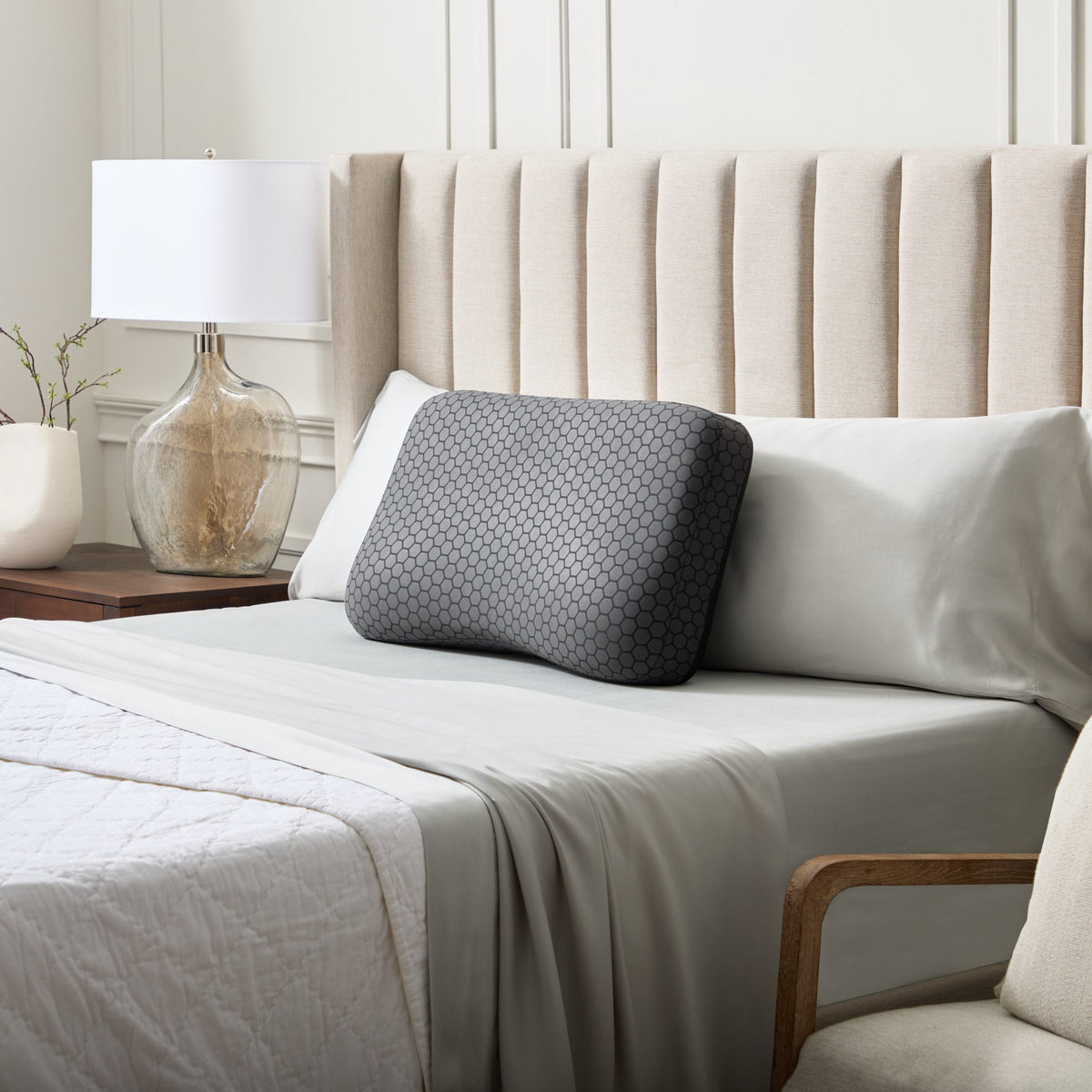 Malouf HexCurve Pillow by SleepCity – High-quality Pillow for better sleep.