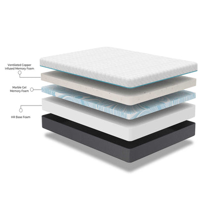 Bed Tech Copper Lux 12" Foam Mattress by SleepCity – High-quality Memory Foam Mattress for better sleep.
