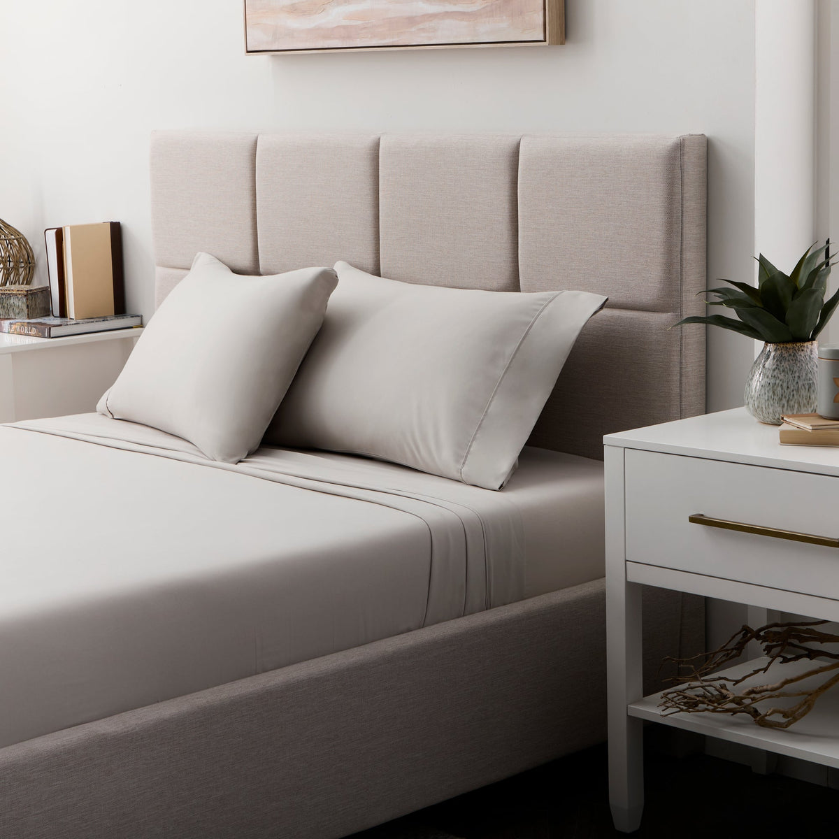 Malouf Brushed Microfiber Sheet Set - Driftwood by SleepCity – High-quality Sheets for better sleep.
