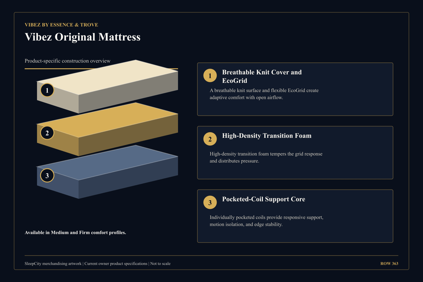 Vibez Original Hybrid by SleepCity – High-quality Mattress for better sleep.
