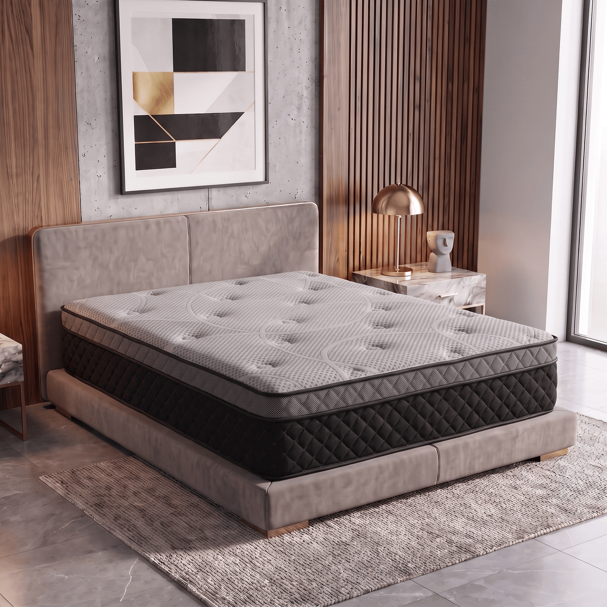 BedTech Tahoe Hybrid Mattress 12" by SleepCity – High-quality Mattress for better sleep.