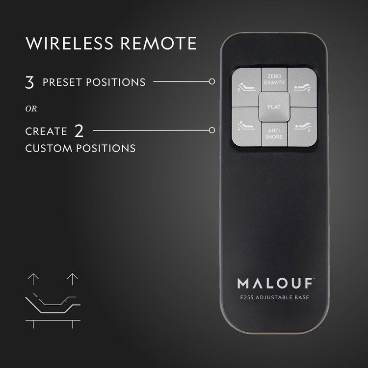Malouf E255 Adjustable Bed Base by SleepCity – High - quality Adjustable Bed Bases for better sleep.