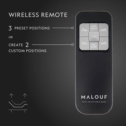 Malouf E255 Adjustable Bed Base by SleepCity – High - quality Adjustable Bed Bases for better sleep.