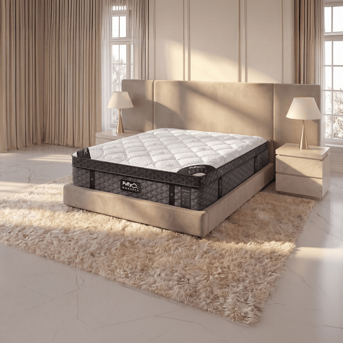 Puffy Monarch Mattress by SleepCity – High-quality Hybrid Mattress for better sleep.