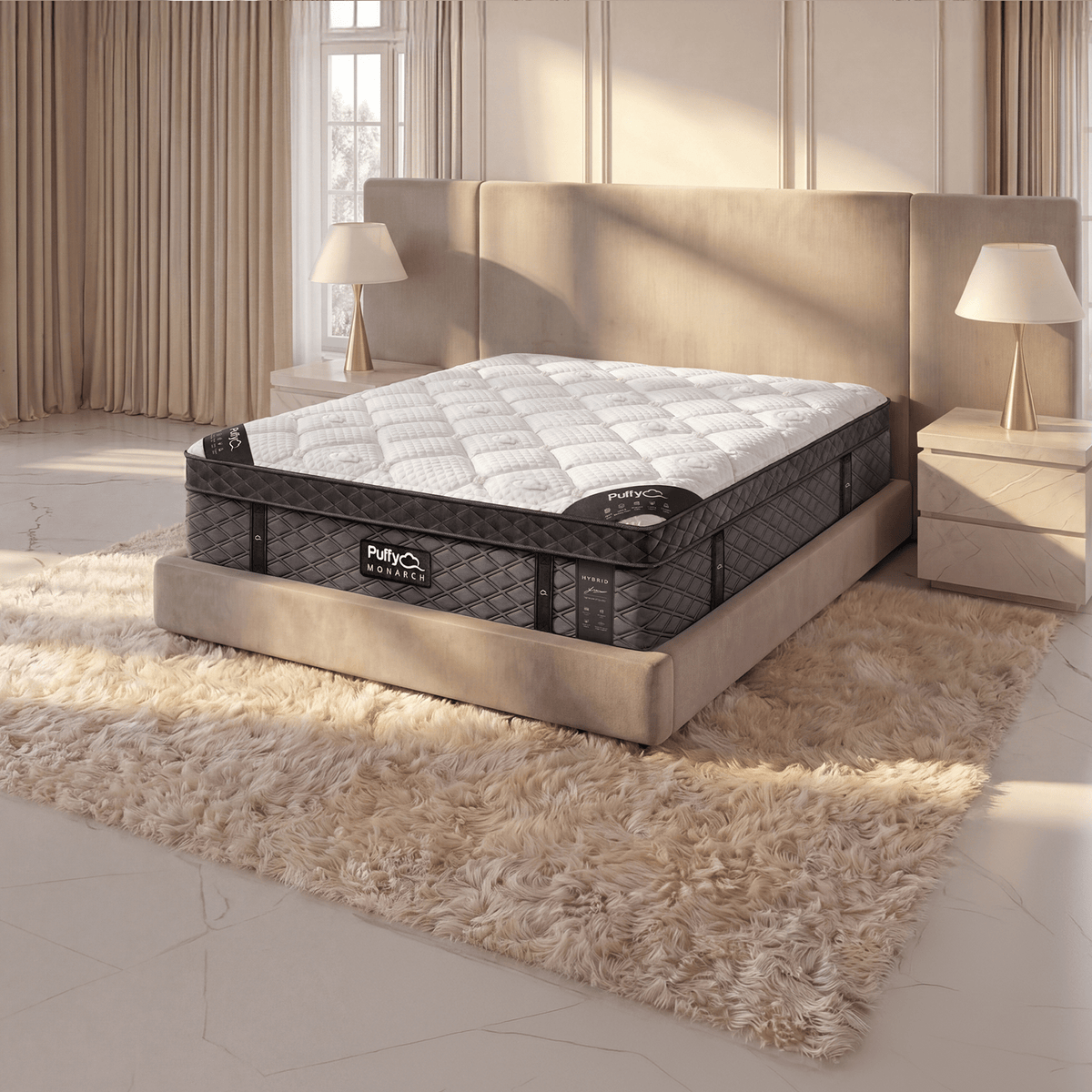 Puffy Monarch Mattress by SleepCity – High-quality Hybrid Mattress for better sleep.