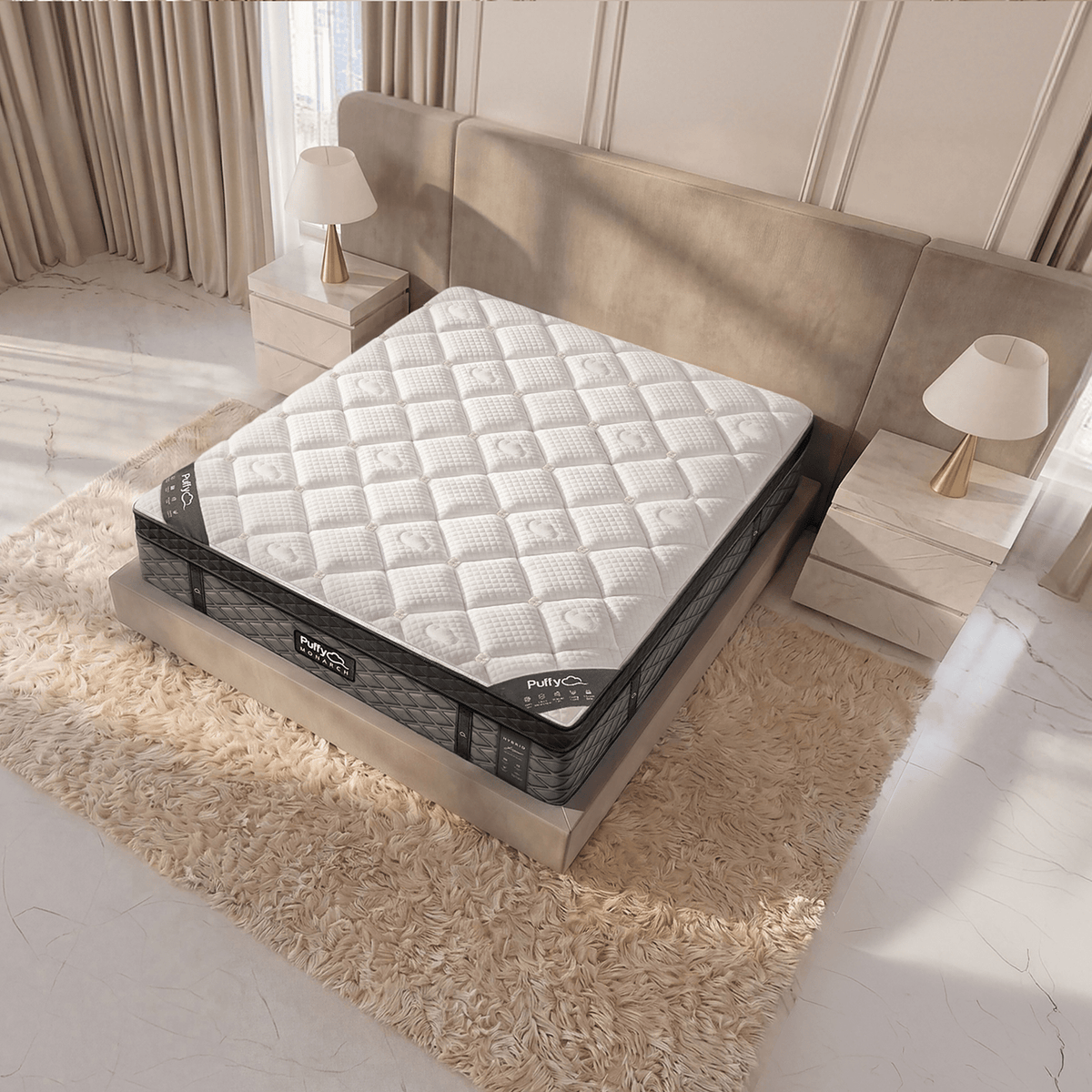 Puffy Monarch Mattress by SleepCity – High-quality Hybrid Mattress for better sleep.