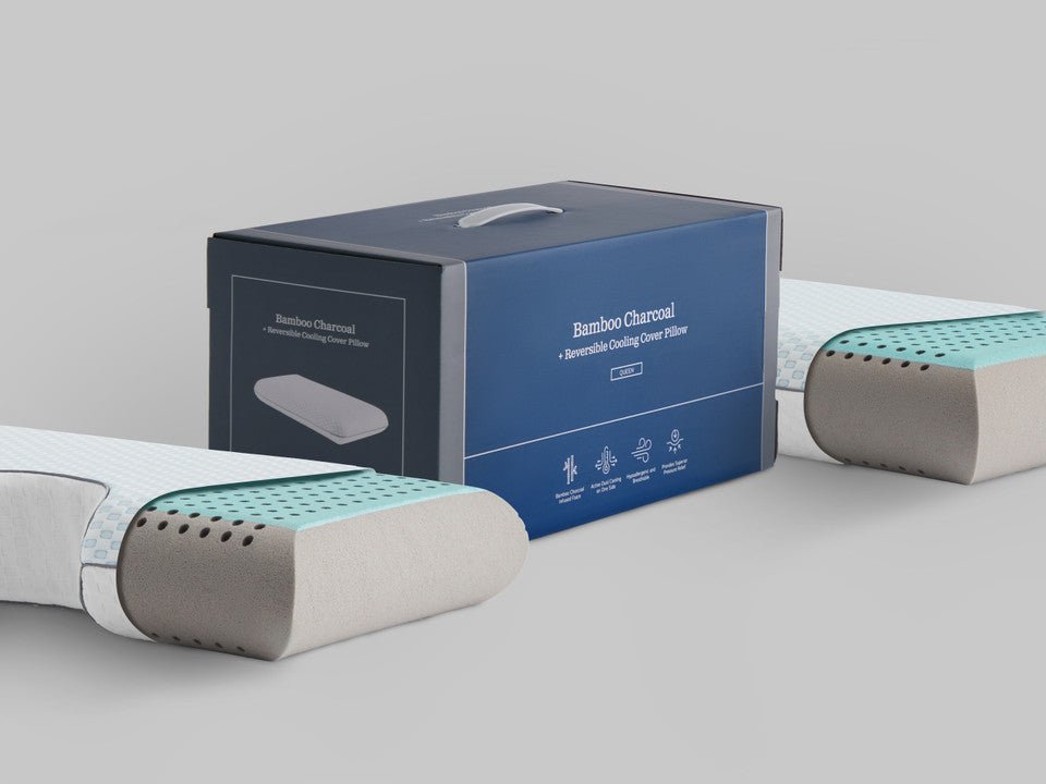 Weekender Bamboo Charcoal Pillow with Reversible Cooling Cover by SleepCity – High-quality Pillow for better sleep.